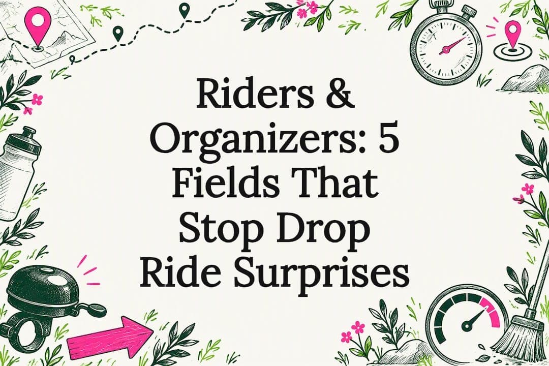 Riders & Organizers: 5 Fields That Stop Drop Ride Surprises