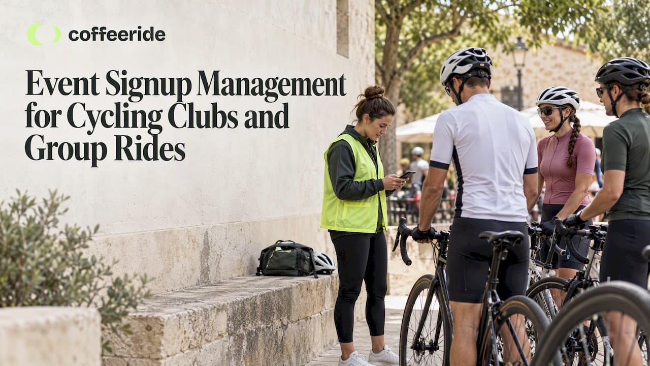 Event Signup Management for Cycling Clubs and Group Rides